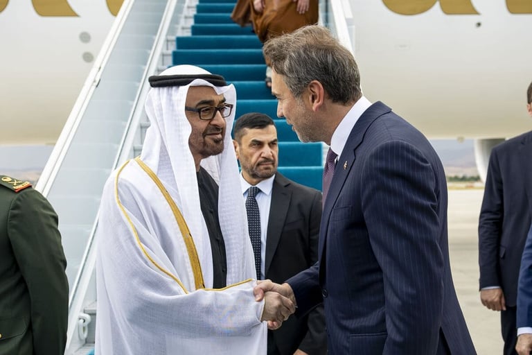 UAE President arrives in Türkiye on state visit