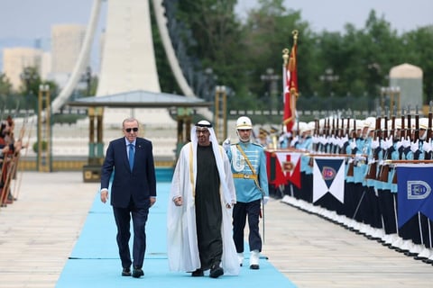UAE President arrives in Türkiye on state visit, received by Turkish counterpart