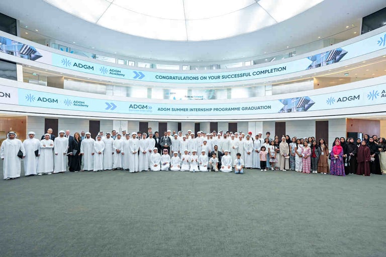 أبوظبي العالمي (ADGM) يختتم بنجاح النسخة الرابعة من برنامج التدريب الصيفي السنوي