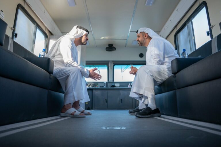 Abu Dhabi Dubai train passengers