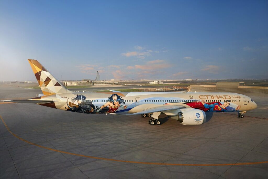Etihad Airways unveils Warner Bros World branded aircraft