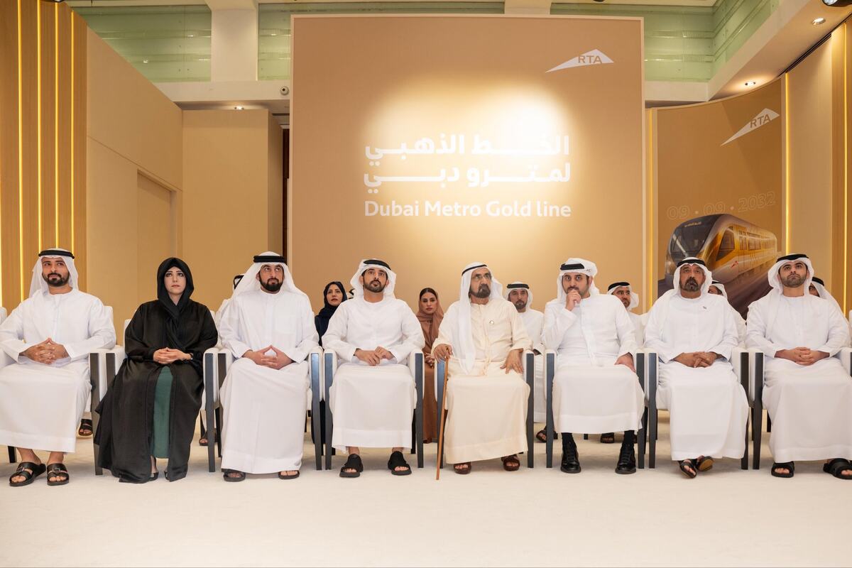 Sheikh Mohammed unveils .26 billion Dubai Metro Gold Line project.